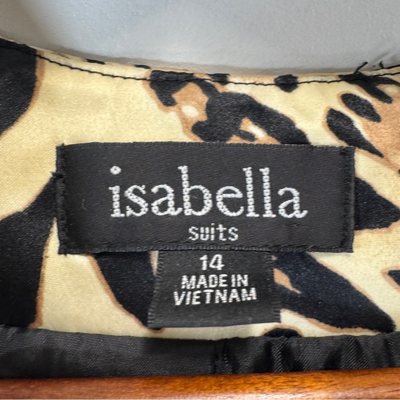 Isabella Suits Women's Size 14 Brown Cheetah Animal Print Blazer Jacket - Picture 7 of 7